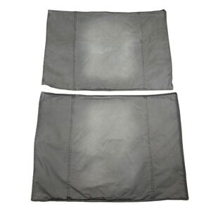 RH TEEN Gray Cotton Pillow Shams Set of 2 Standard Size Restoration Hardware